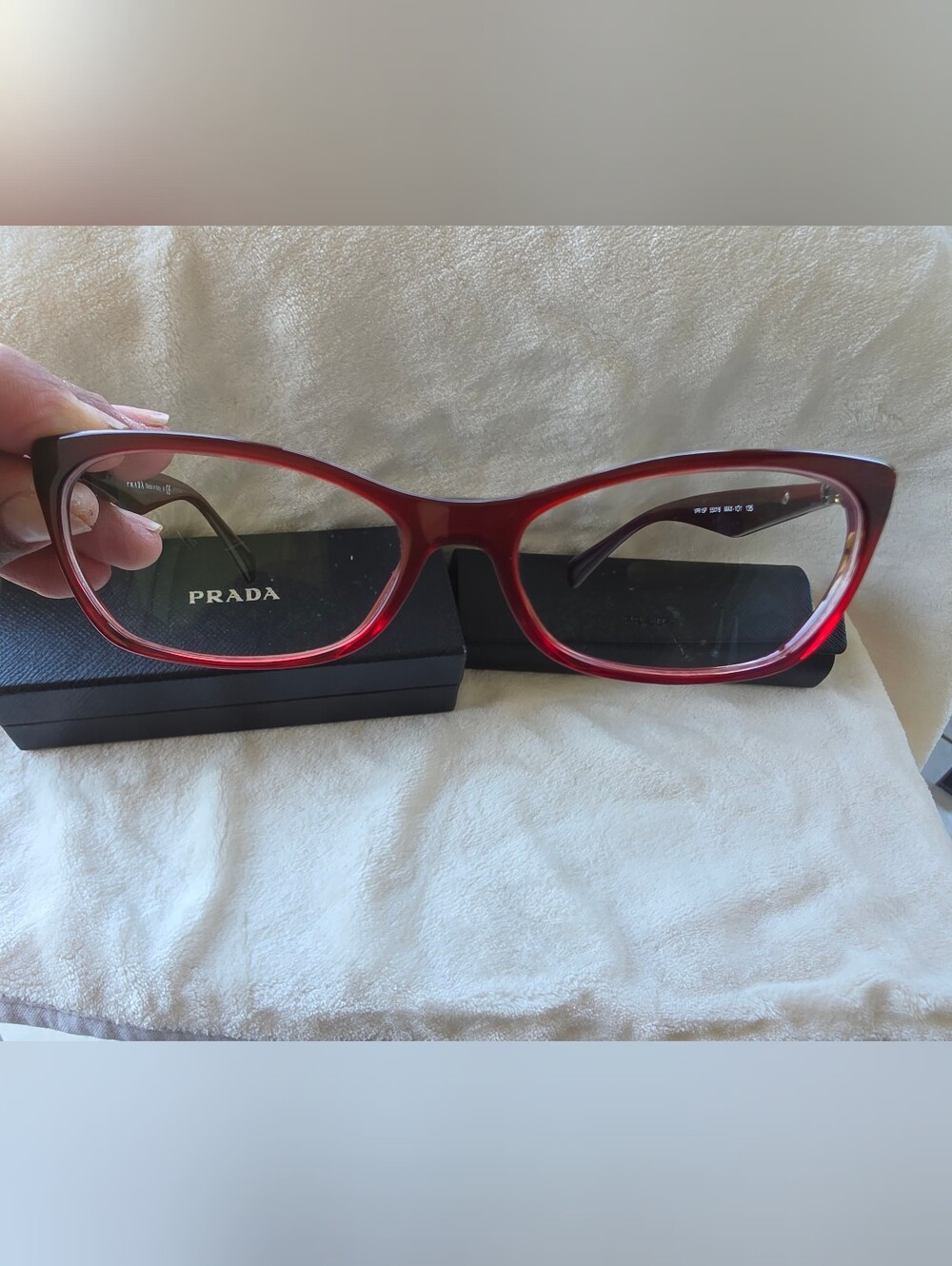 Prada Women’s Red Eyeglass Frames - Picture 3 of 7